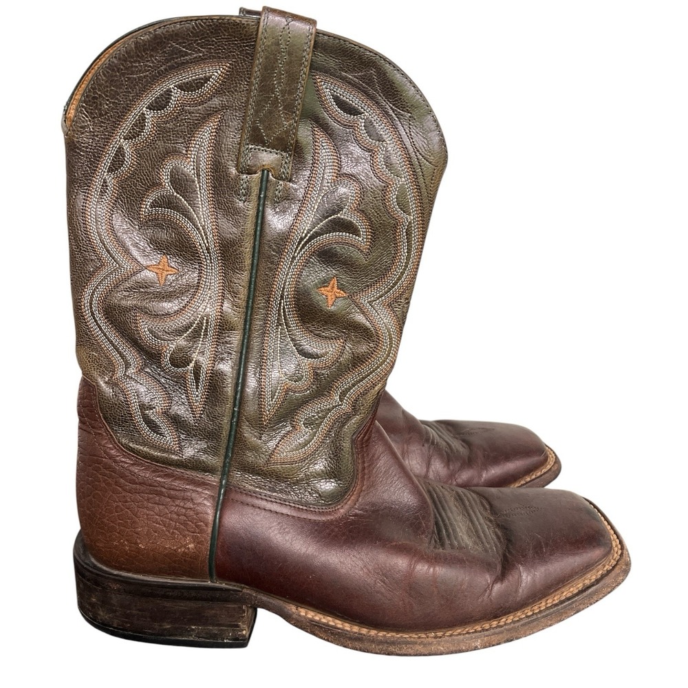 Ariat Mens 11.5 D Brown Leather Western Cowboy Boots Square Toe 53403